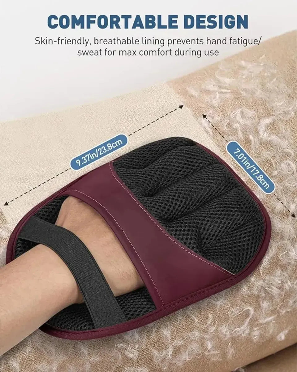 Luva Removedora de Pelos Pet Eletrostática Dupla – Para Cães, Gatos, Sofás e Roupas