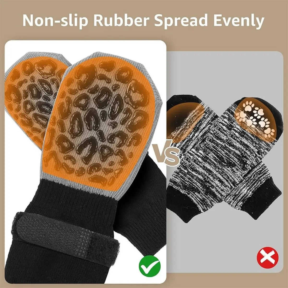 4 Meias Antiderrapantes para Cachorros – Proteção das Patas e Conforto no Inverno