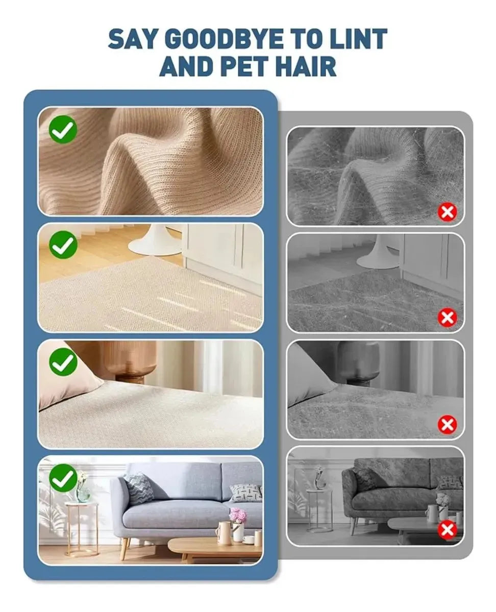 Luva Removedora de Pelos Pet Eletrostática Dupla – Para Cães, Gatos, Sofás e Roupas