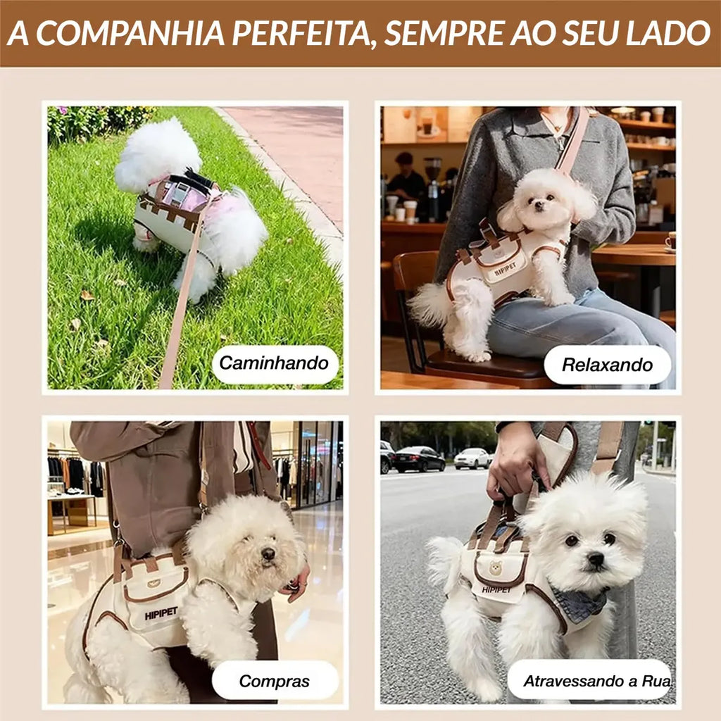 Mochila Sling Pet para Cães e Gatos Pequenos – Bolsa de Transporte Confortável e Ajustável