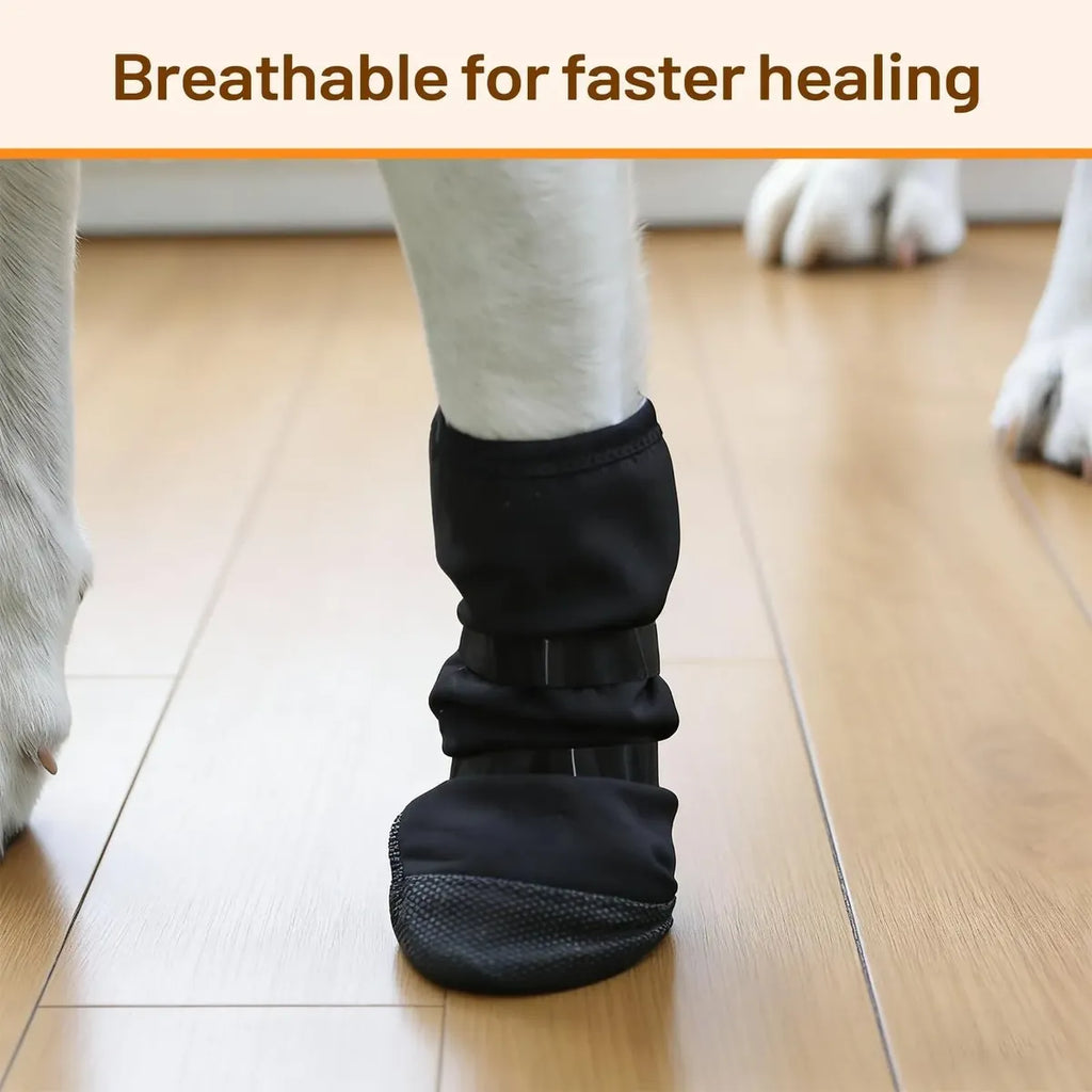 Bota Protetora para Patas Feridas de Cães – Faixa Ajustável e Proteção Antiderrapante