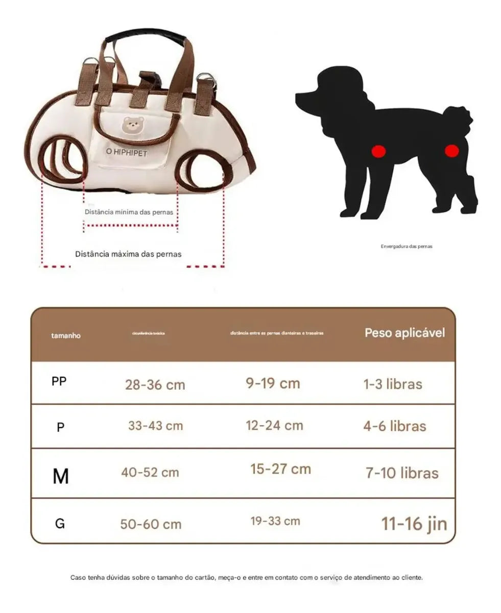 Mochila Sling Pet para Cães e Gatos Pequenos – Bolsa de Transporte Confortável e Ajustável