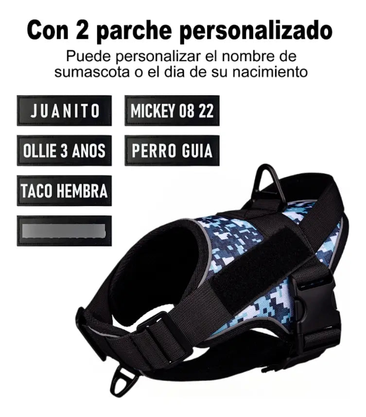 Peitoral Tático para Cães Médios e Grandes com Guia – Ajustável, Resistente e Confortável