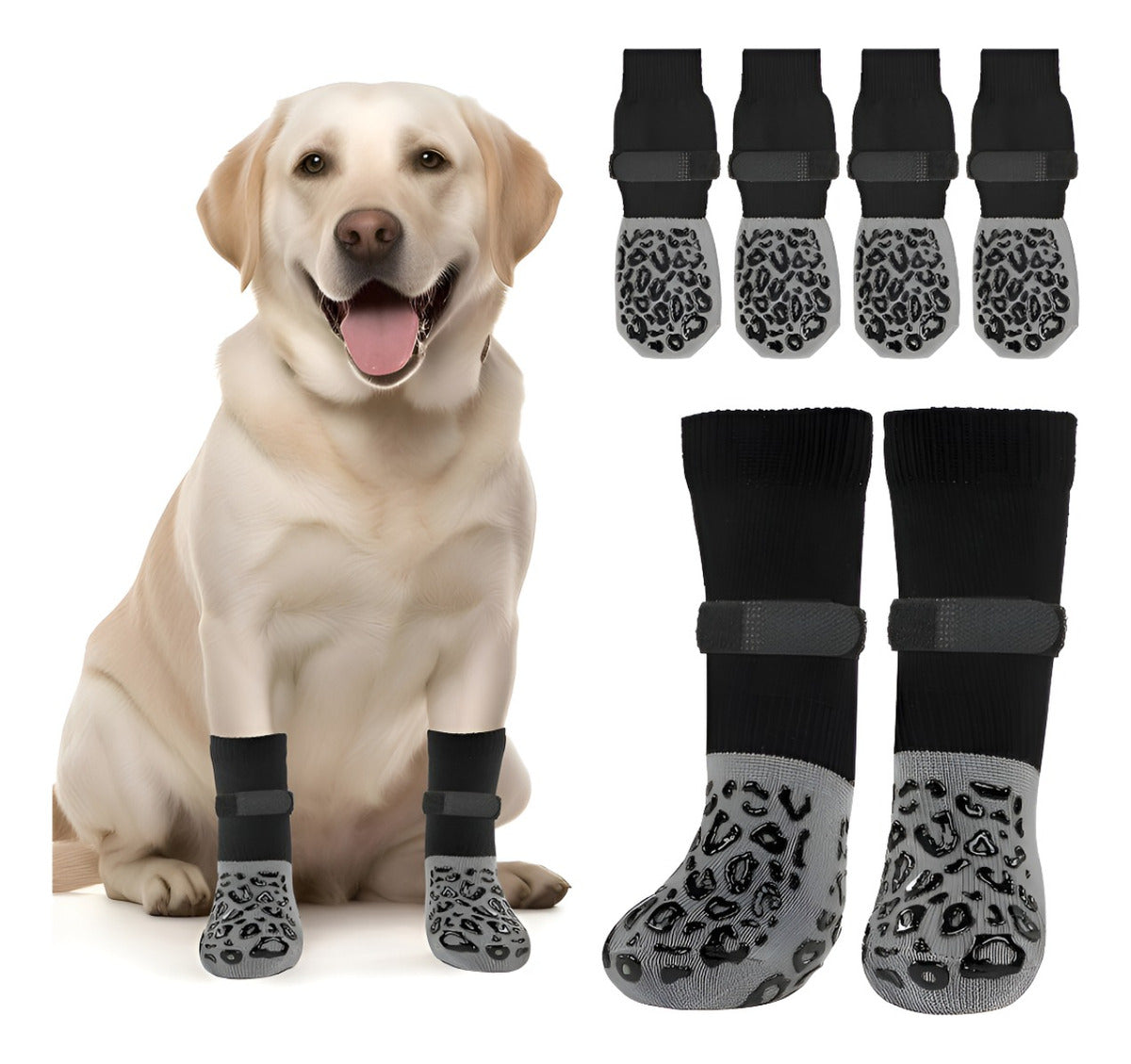 4 Meias Antiderrapantes Para Cachorro Antirrisco Inverno