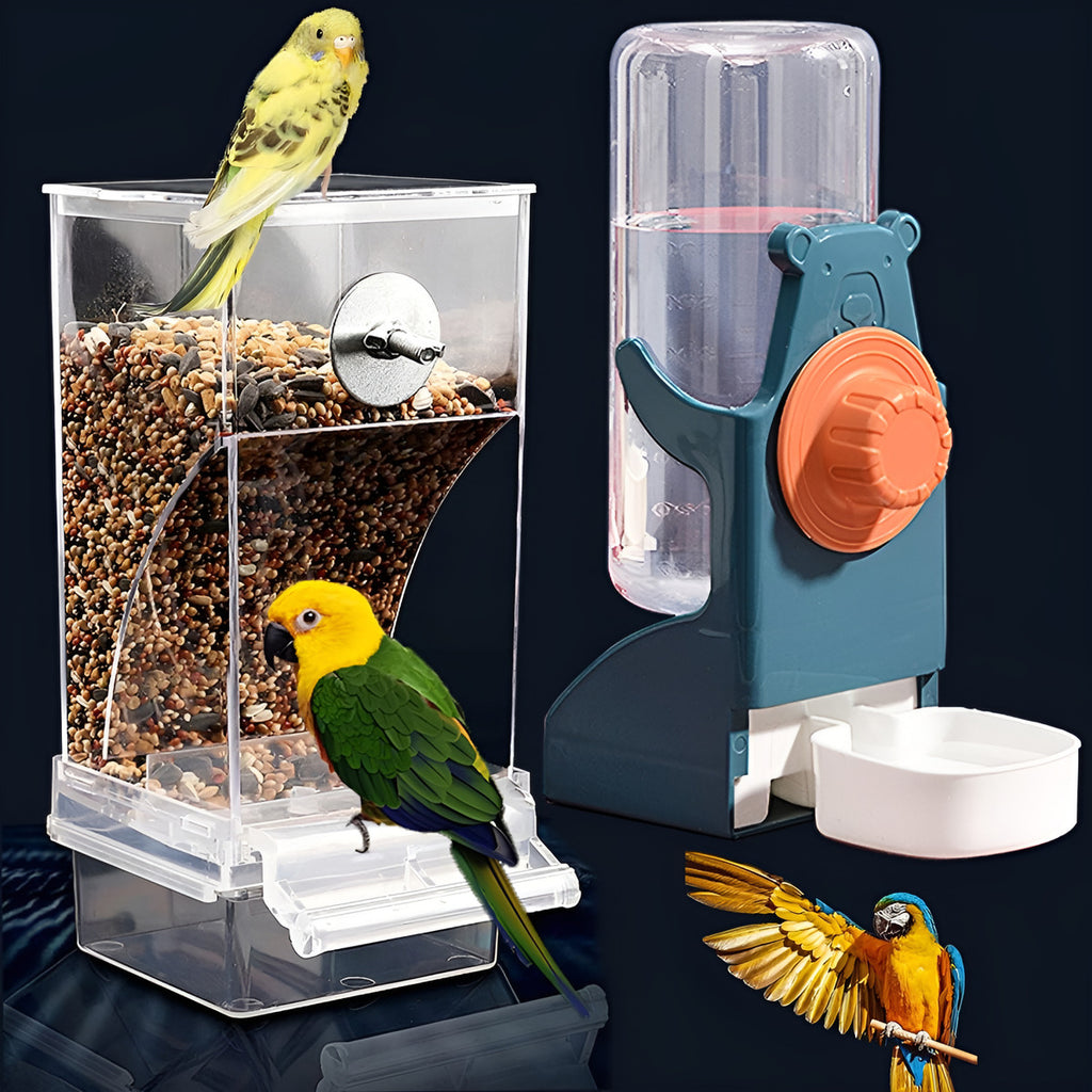 Kit Comedouro E Bebedouro Automático Para Papagaio