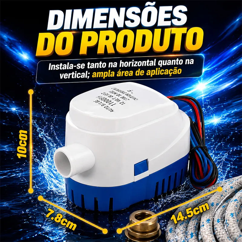 Novo 1100gph 12v Bomba Submersível Automática