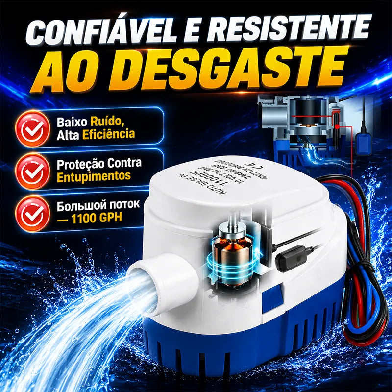 Novo 1100gph 12v Bomba Submersível Automática