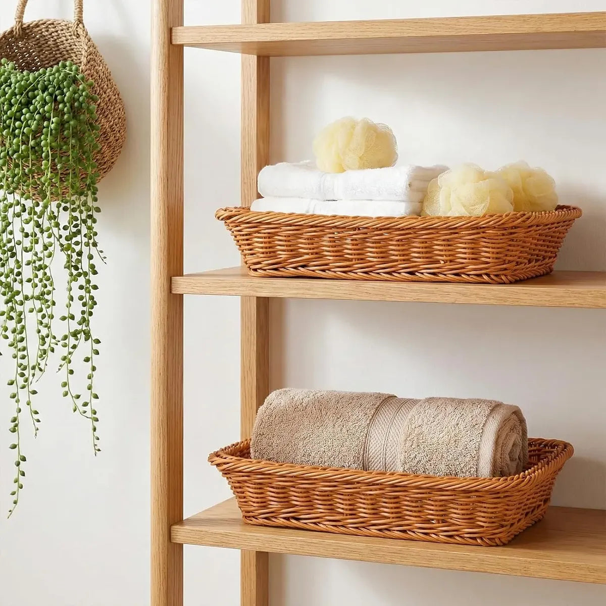 Cesta De Pão Com Tampa De Vime De Acrílico Para Alimentos