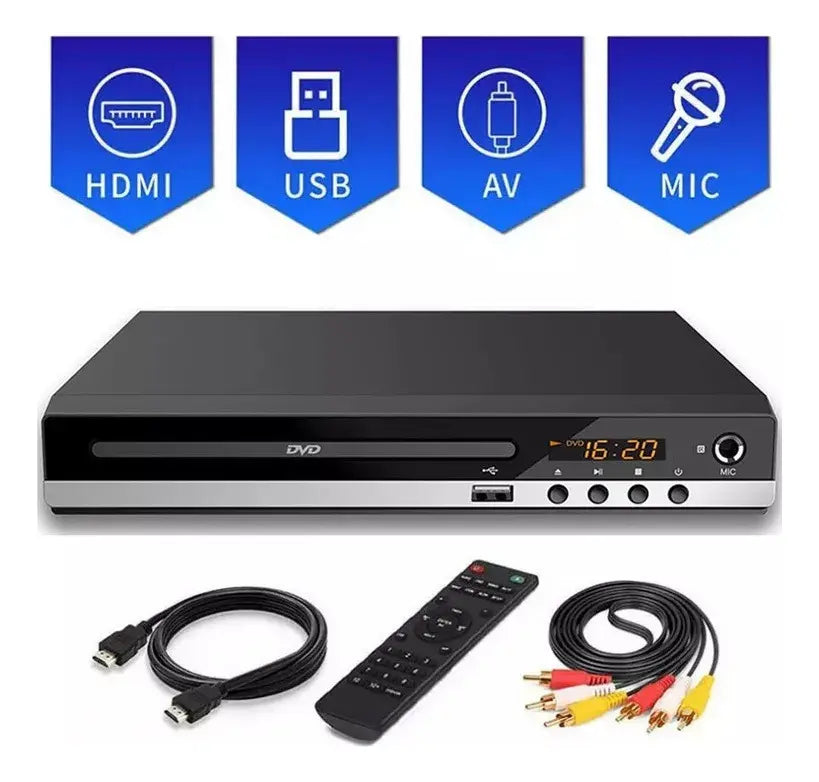 Leitor De Dvd Portátil Toca Cd Mp3 Usb Filme Bivolt