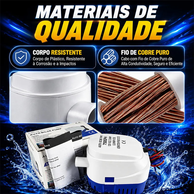 Novo 1100gph 12v Bomba Submersível Automática