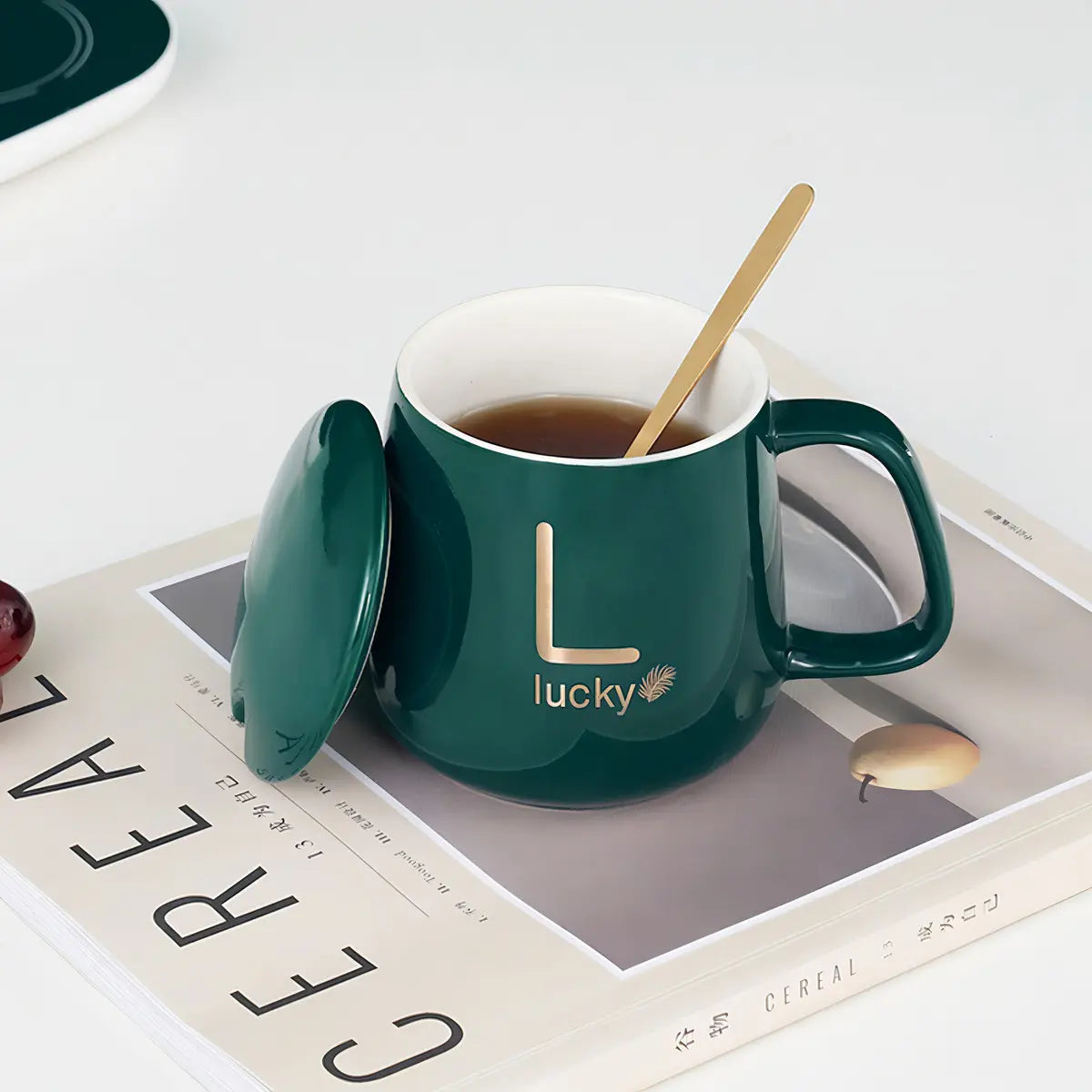 Caneca De Cerâmica Com Aquecimento Termostático 55° Cor Verde