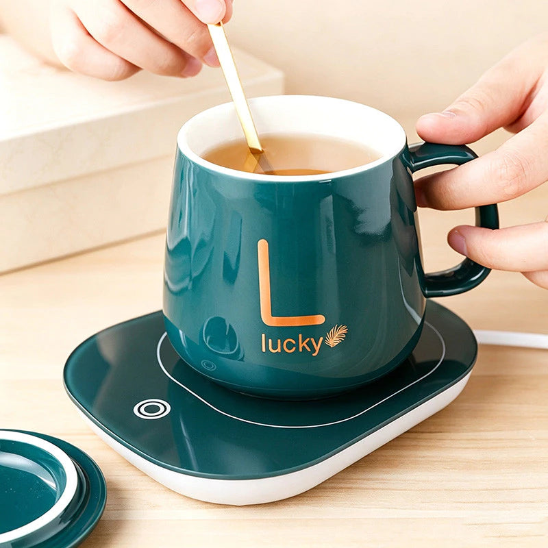 Caneca com Aquecimento Elétrico e Temperatura Constante de 55°C — Kit com 4 Peças